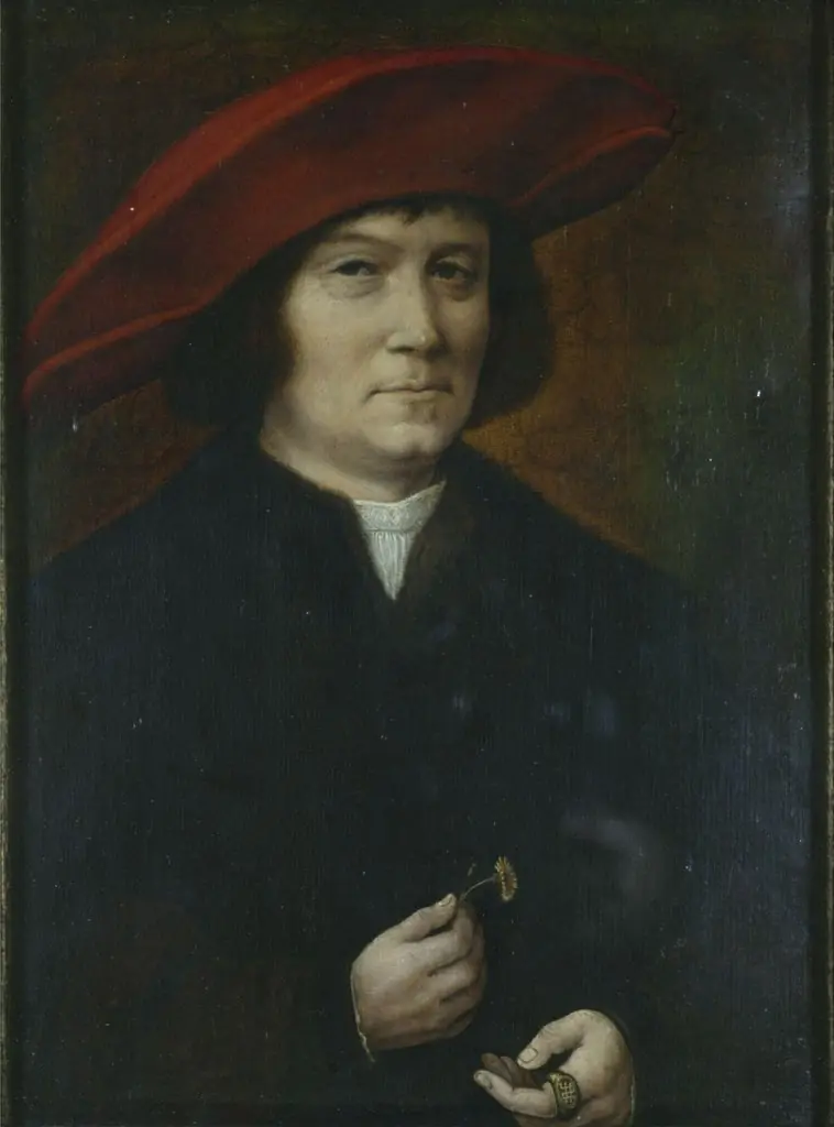 A man in a red hat