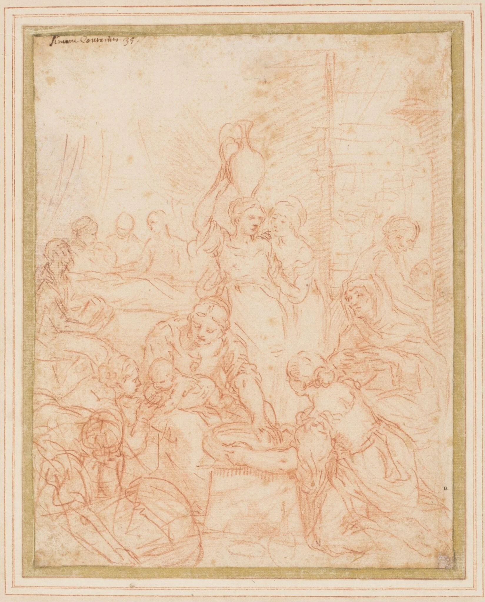 The Birth of the Virgin, by Simone Cantarini, 1639