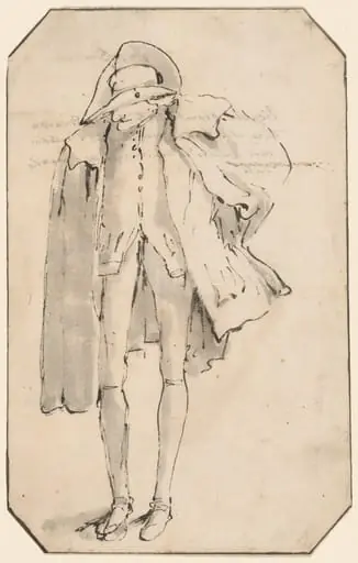 Standing Figure Wearing a Hat