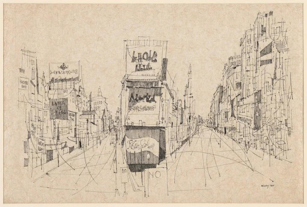 Untitled, by Albert Alcalay, ink, 1955