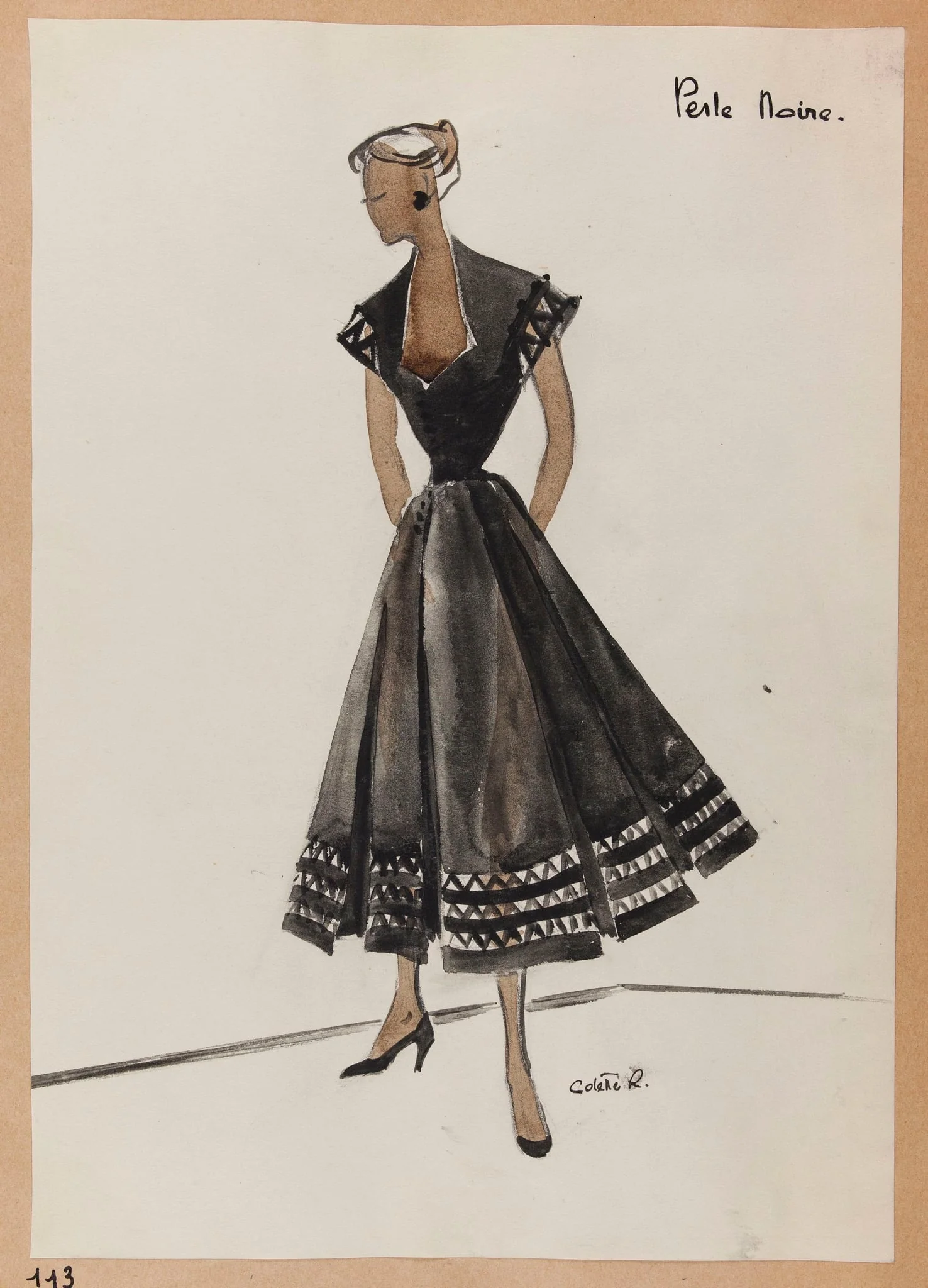 Perle noire, by Carven, 1951