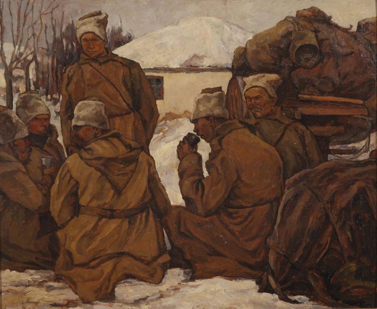 Ostași din armata rusă, by Camil Ressu, 1916