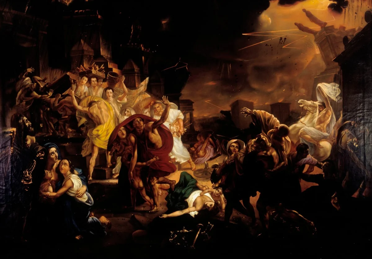 Pompejin viimeiset päivät, kopio, by Karl Pavlovitš Brjullov, unspecified