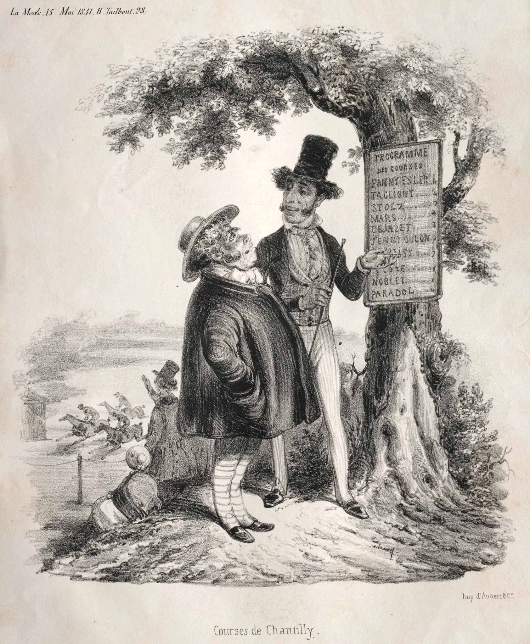 Courses de Chantilly, by Clémente Pruche, 1841
