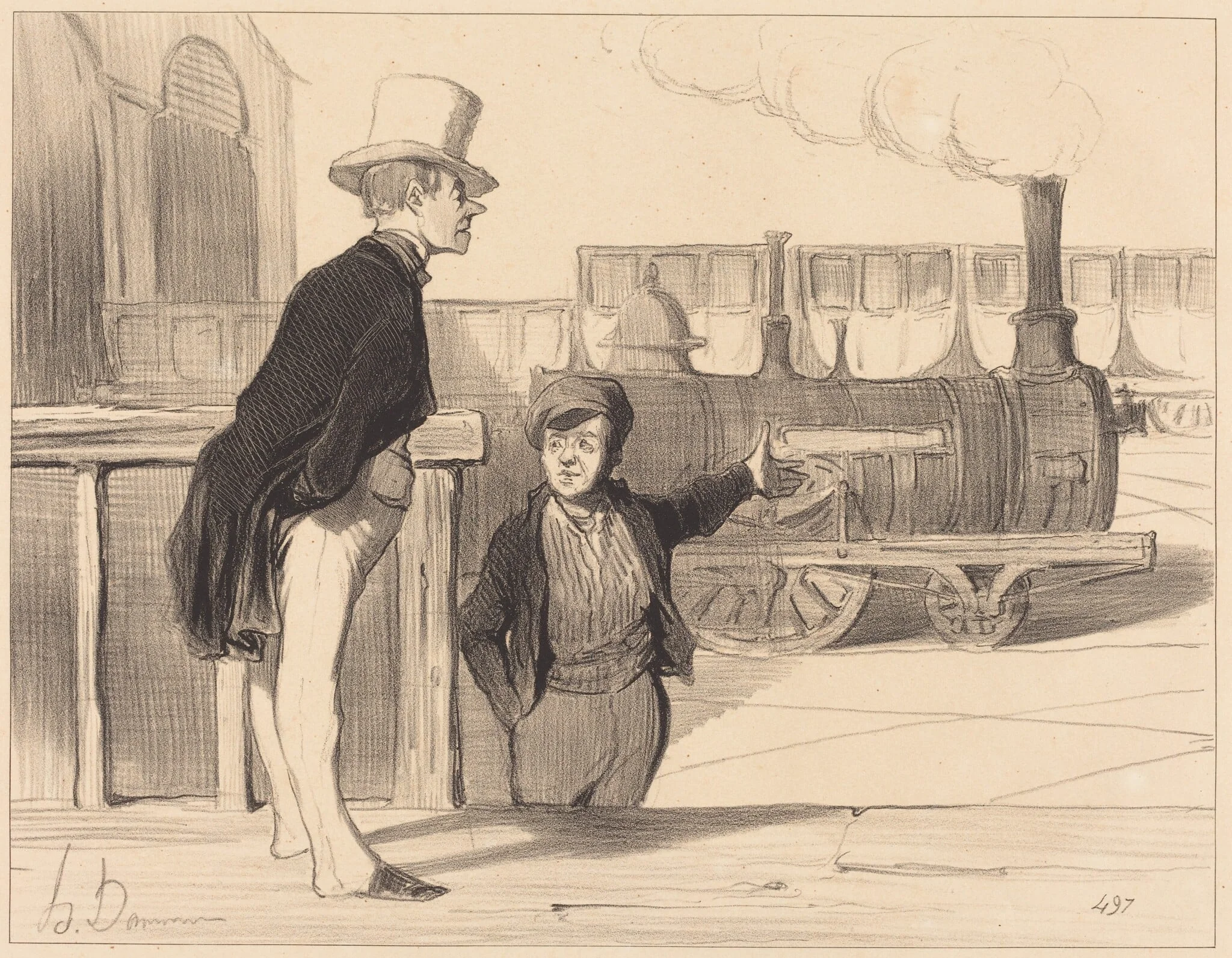 Si ma machine est bonne? je crois bien..., by Honoré Daumier, ink, 1843
