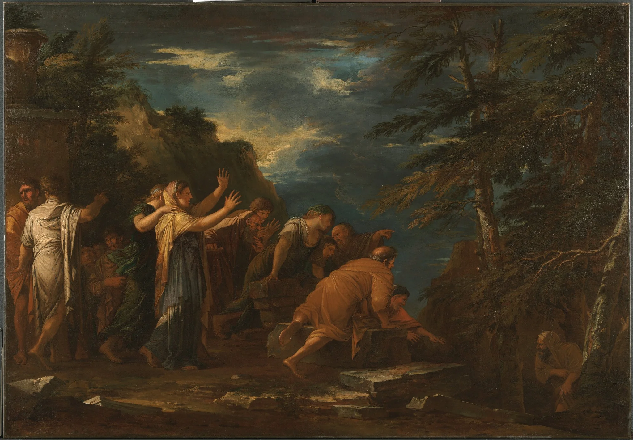 Pythagoras Emerging from the Underworld, by Salvator Rosa, oil, 1662