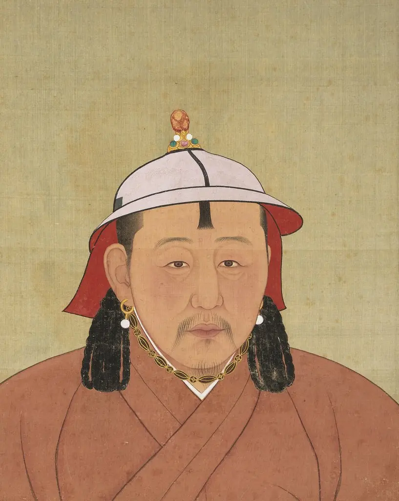 元代帝半身像册-元武宗皇帝像