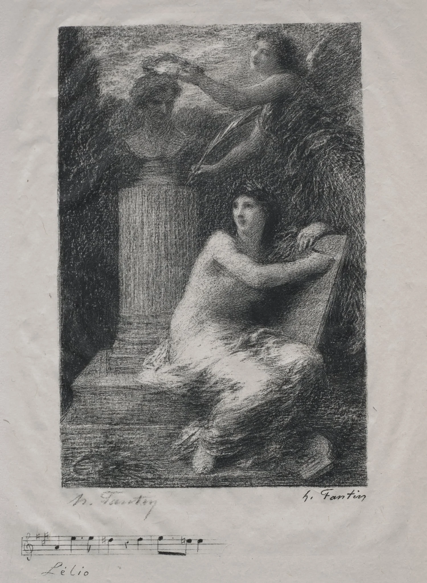 To Berlioz (Small Plate), by Henri Fantin-Latour, 1895