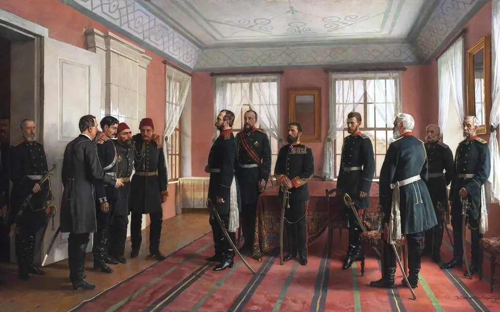 The Introduction of the Captive Osman Pasha to Alexander II at Plevna