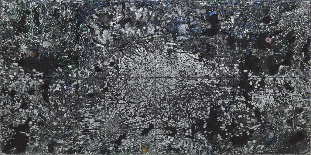 Untitled, by Jack Whitten, acrylic, 2014