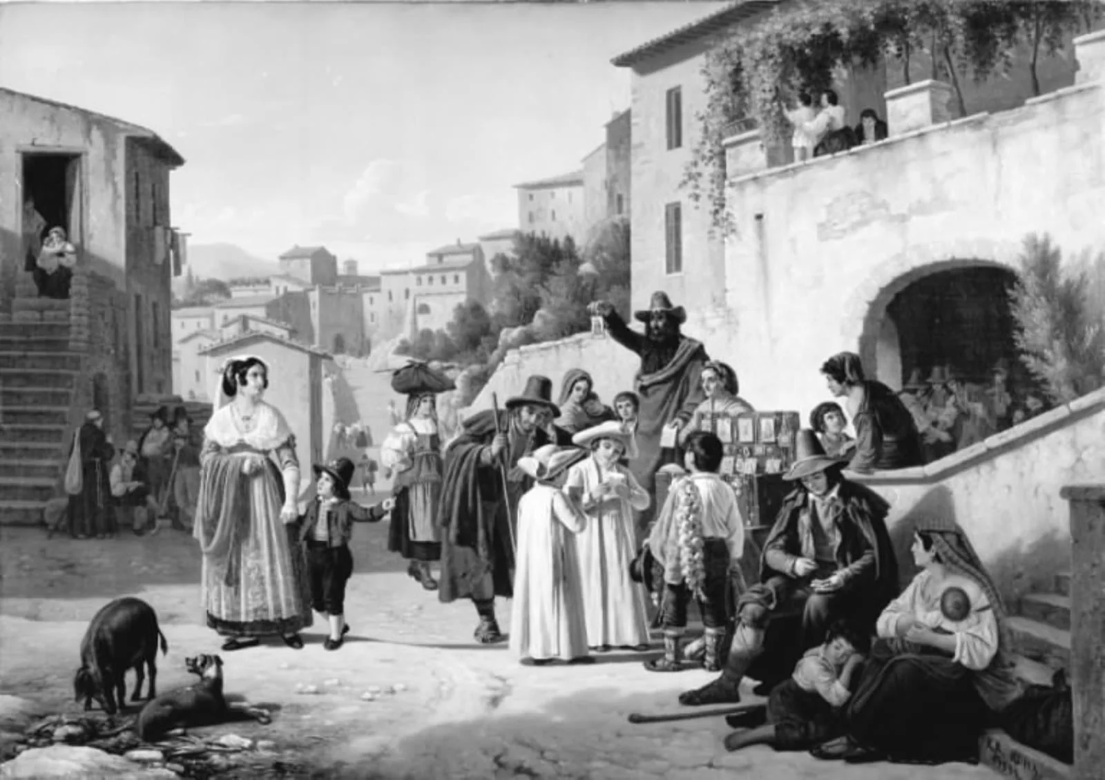 A Relic Dealer in Olevano, by Unknown, 1844