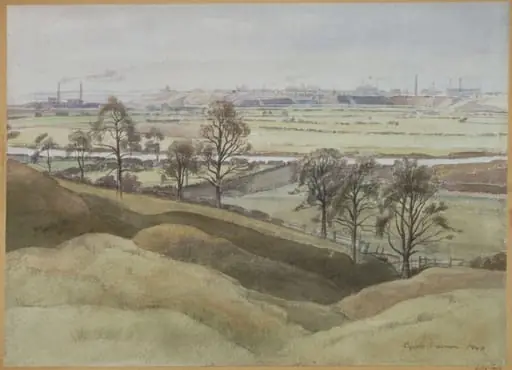 View of Preston from Higher Walton, Lancashire