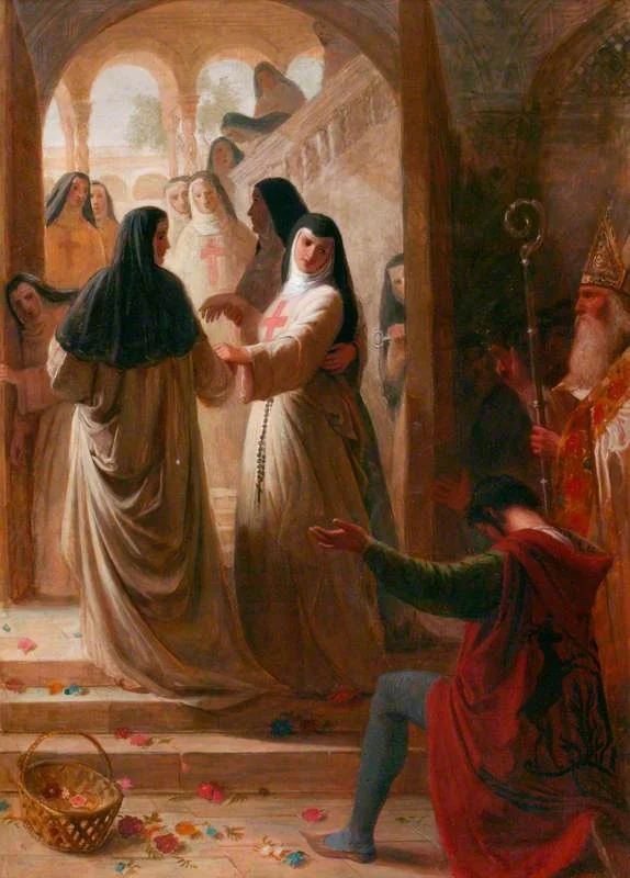 Scene from Alexander Pope's 'Eloisa to Abelard', by Joseph Severn, oil, 1843