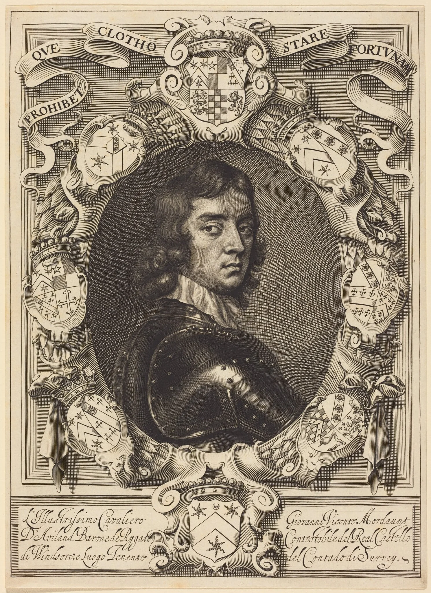 John Mordaunt, Viscount Mordaunt, by William Faithorne, ink, 1654
