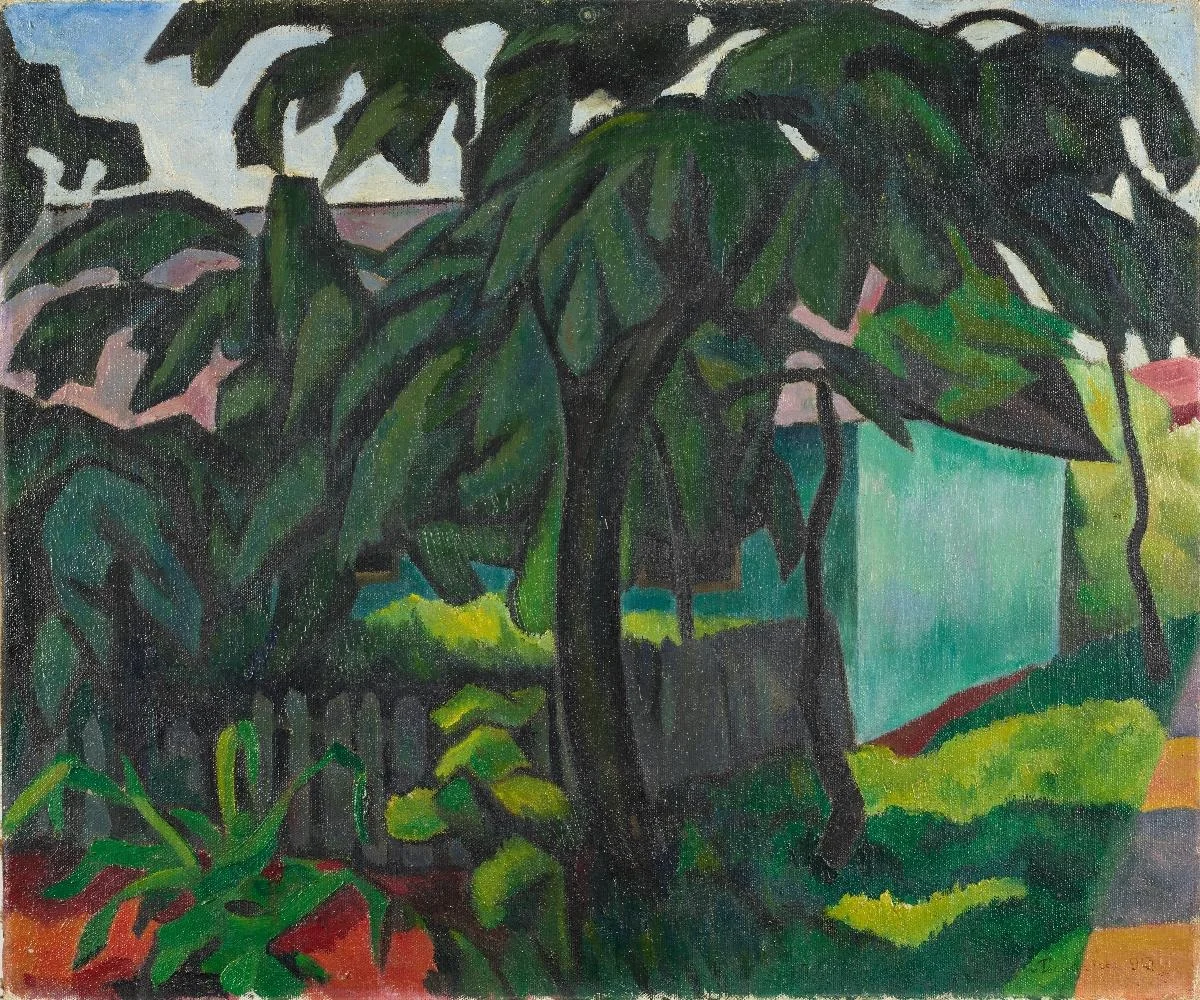 Ungarische Landschaft, by Johann Wilhelm von Tscharner, oil, 1913