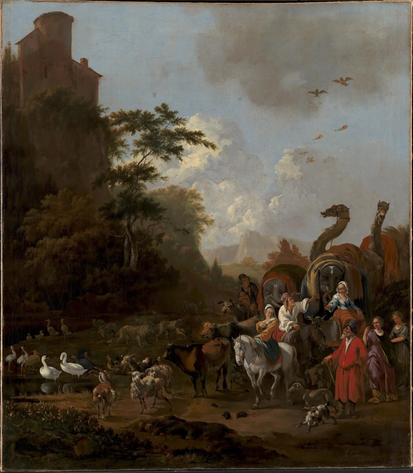 Noah Leaving the Ark, by Unknown, 1650