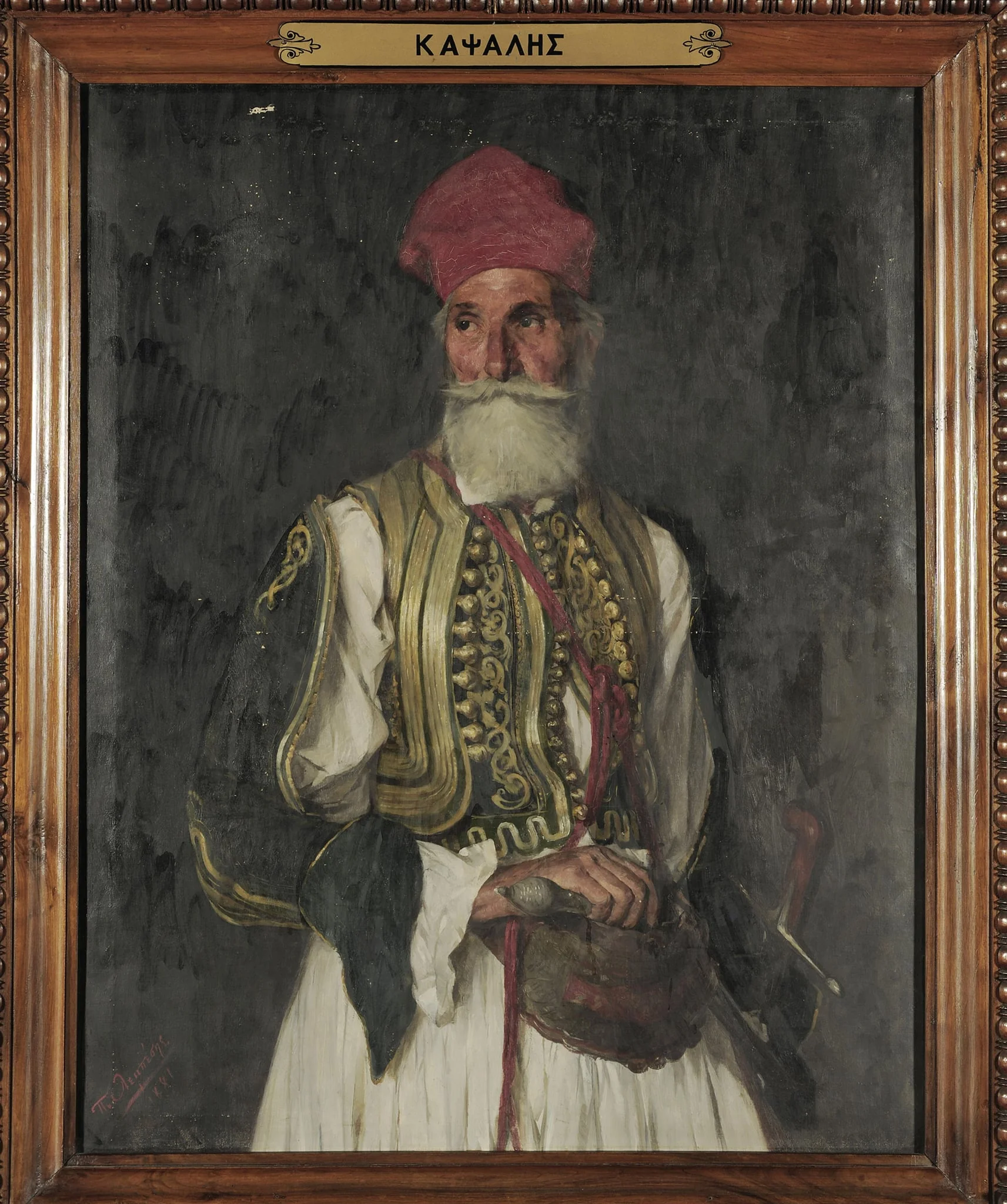 Προσωπογραφία του Χρήστου Καψάλη, by Lembesis Polychronis, unspecified, 1881