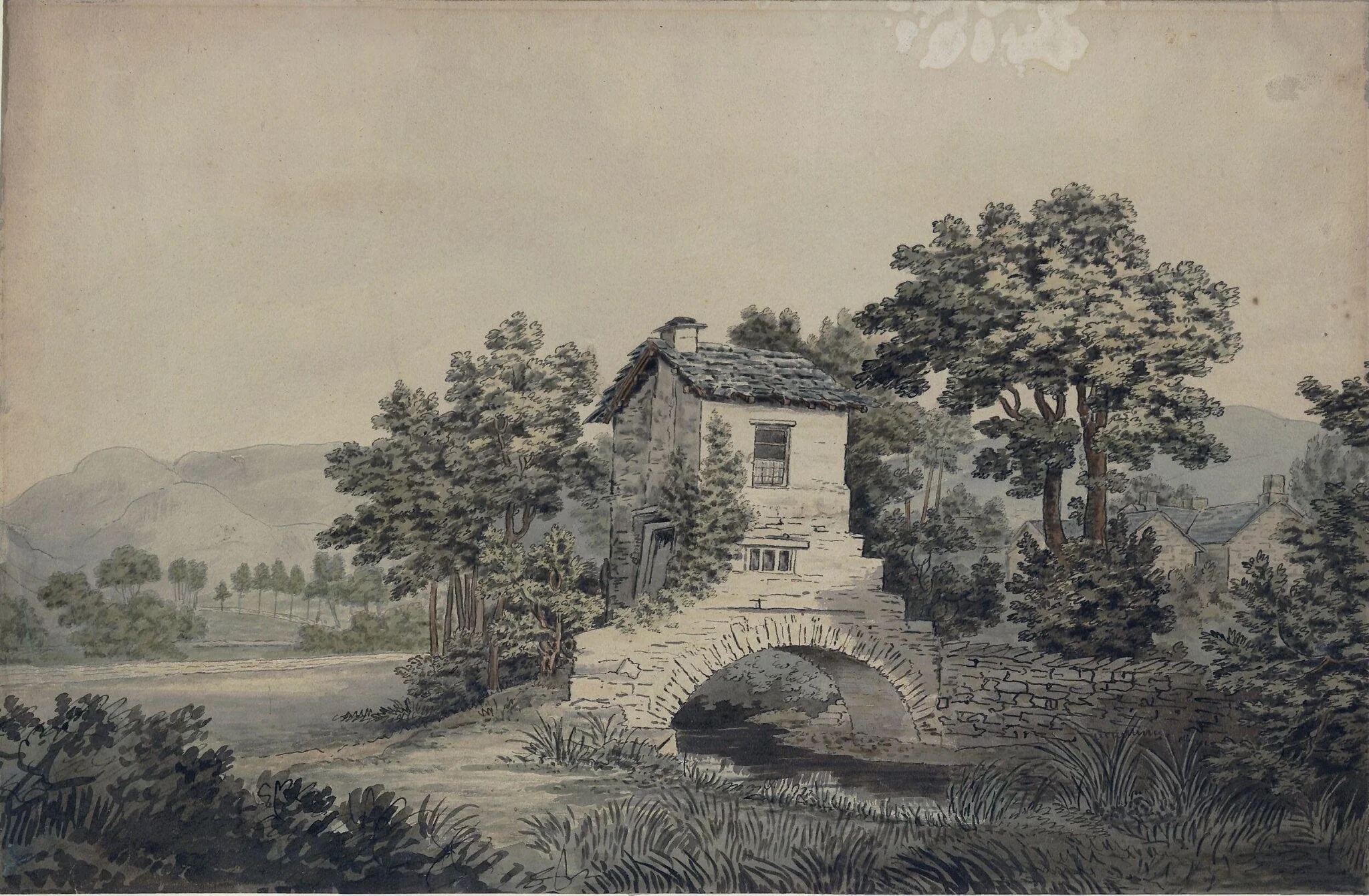 The Hall Summer House at Ambleside, by Joseph Halfpenny, watercolor, 14