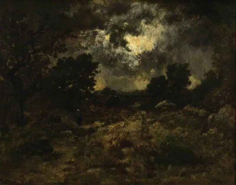 Storm in the forest of Fontainbleau