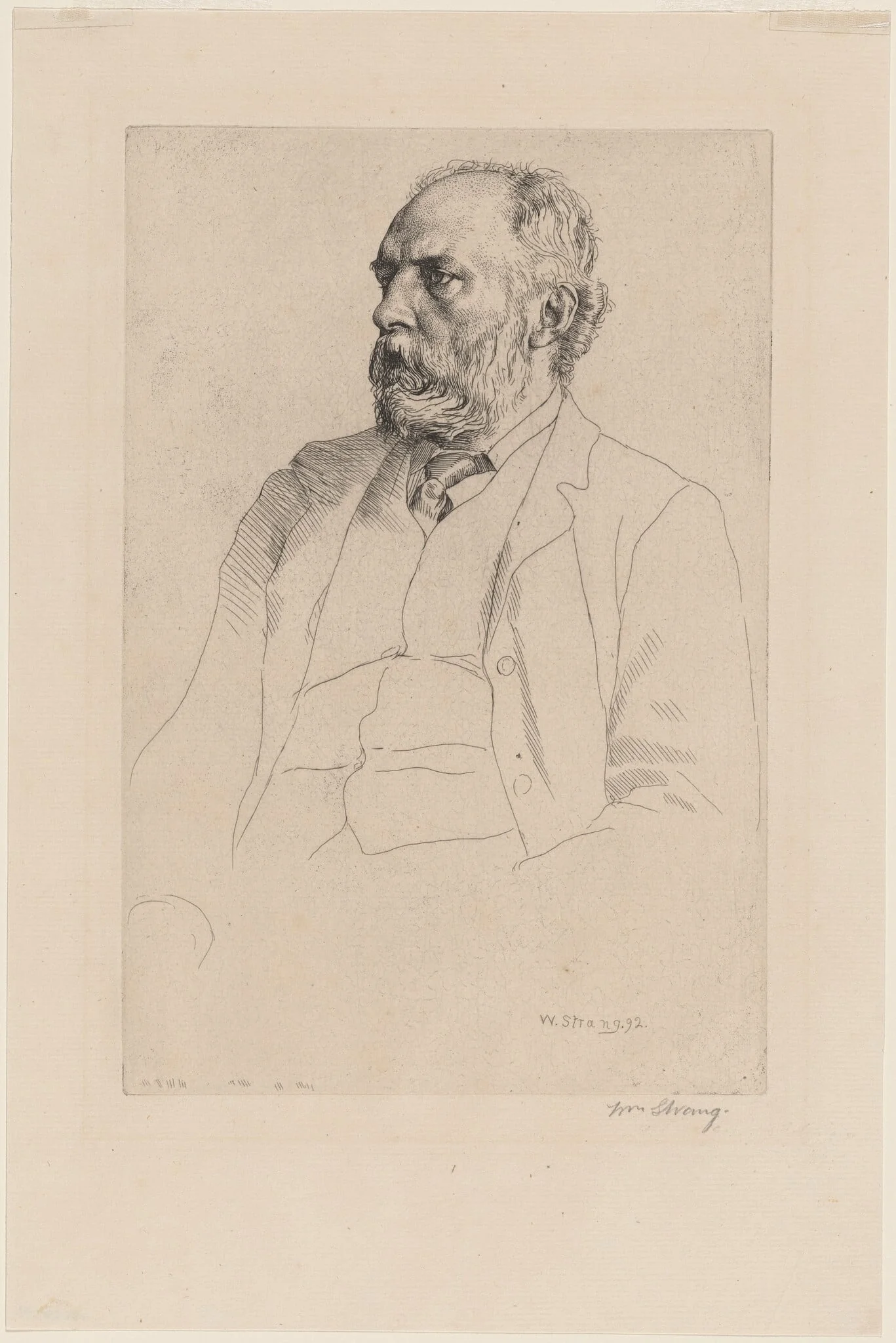 Cosmo Monkhouse, by William Strang, ink, 1892