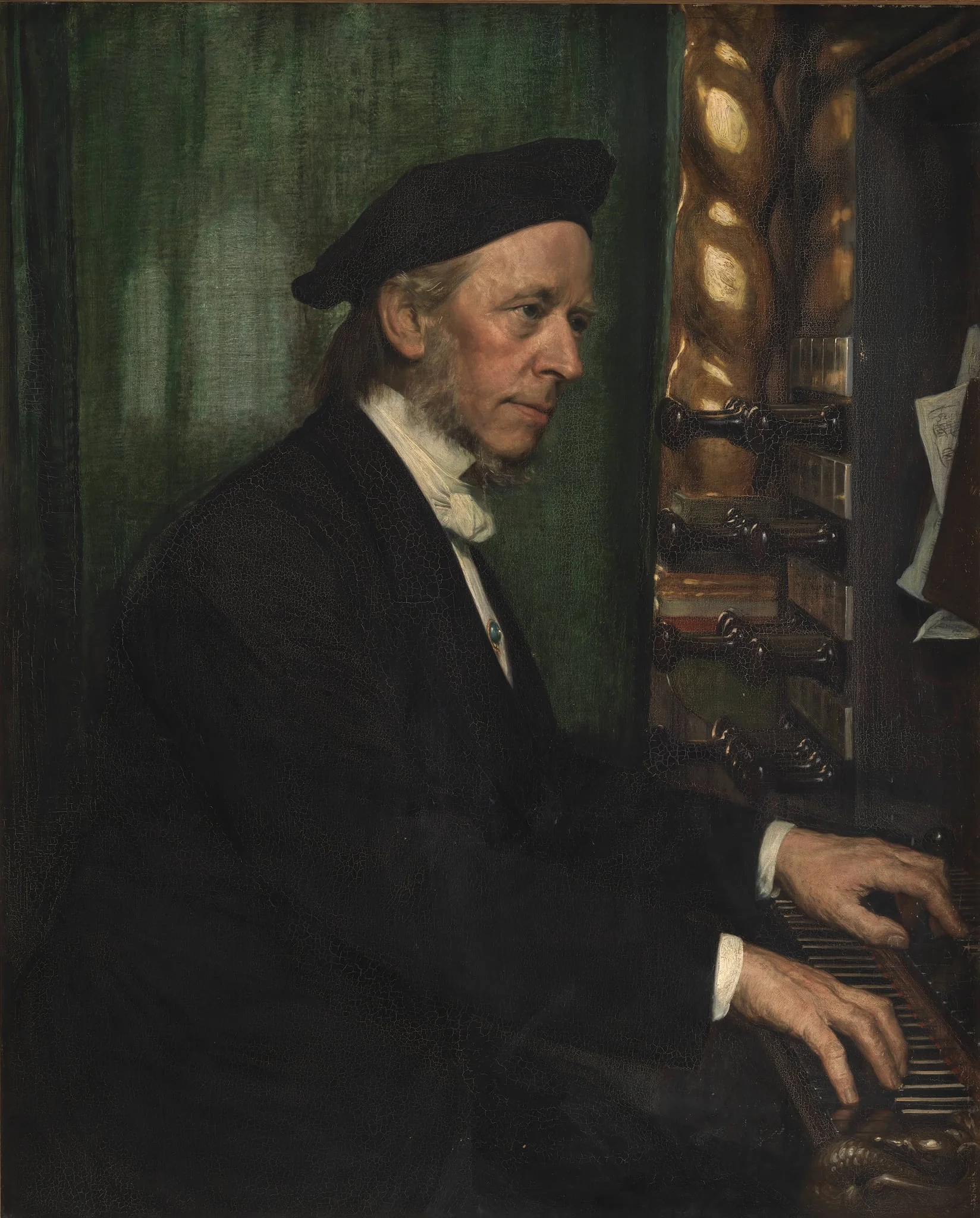 Domorganist i Roskilde, professor Hans Matthison-Hansen,kunstnerens svigerfader, by Unknown, 1872