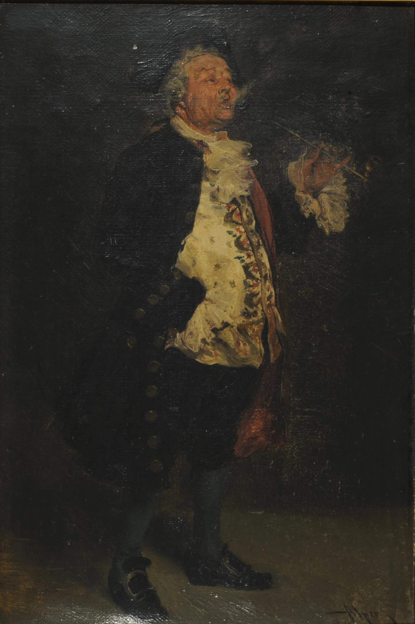 Smoker, by Nicolás Alperiz, oil, 1904