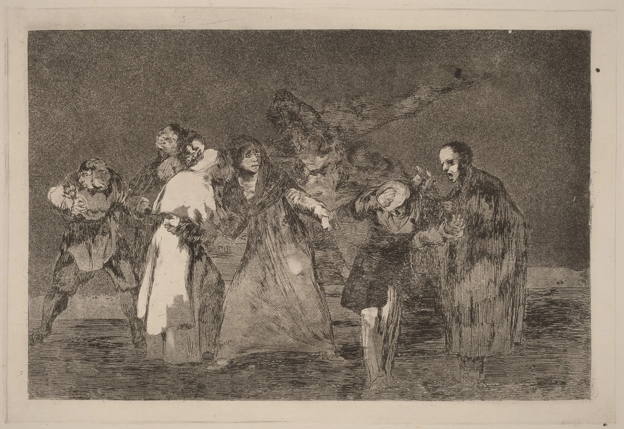 Sanan cuchilladas mas no malas palabras (Wounds Heal Quicker than Hasty Words), by Francisco Goya, ink, 1816