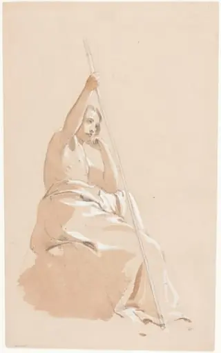 Seated Youth with a Staff