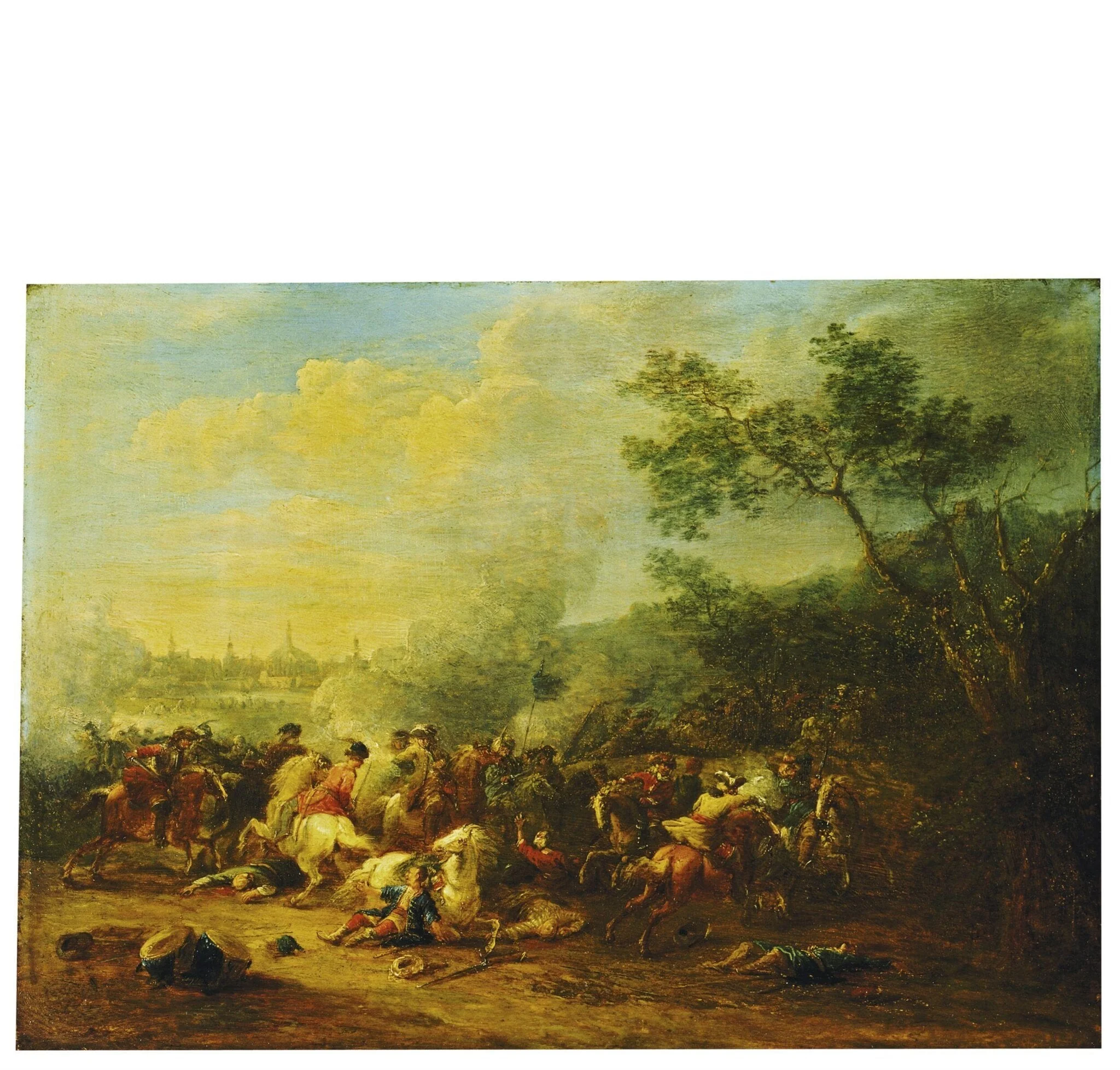 Cavalry Engagement against the Turks, with a Distant View of a Town