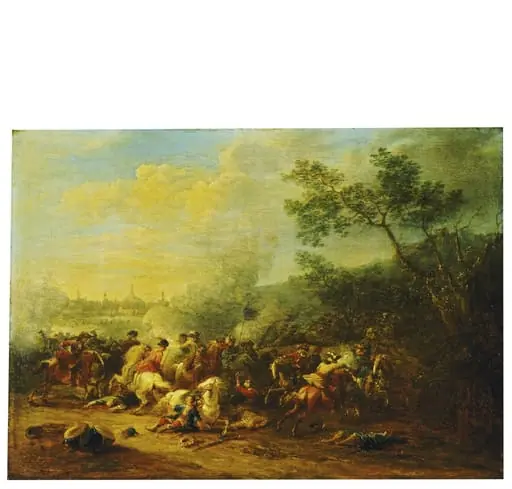Cavalry Engagement against the Turks, with a Distant View of a Town