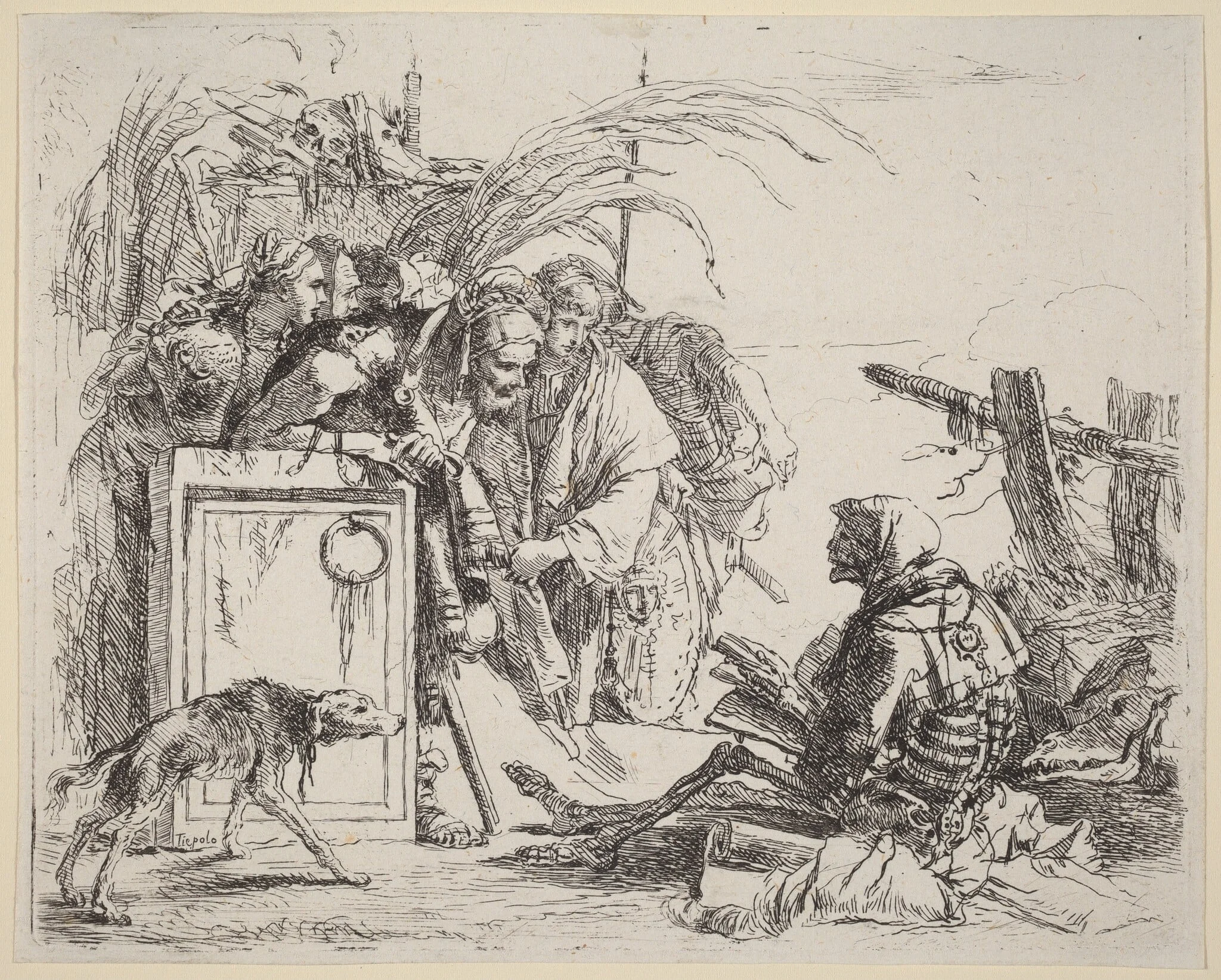 Death Giving Audience, by Giovanni Battista Tiepolo, ink, 1785