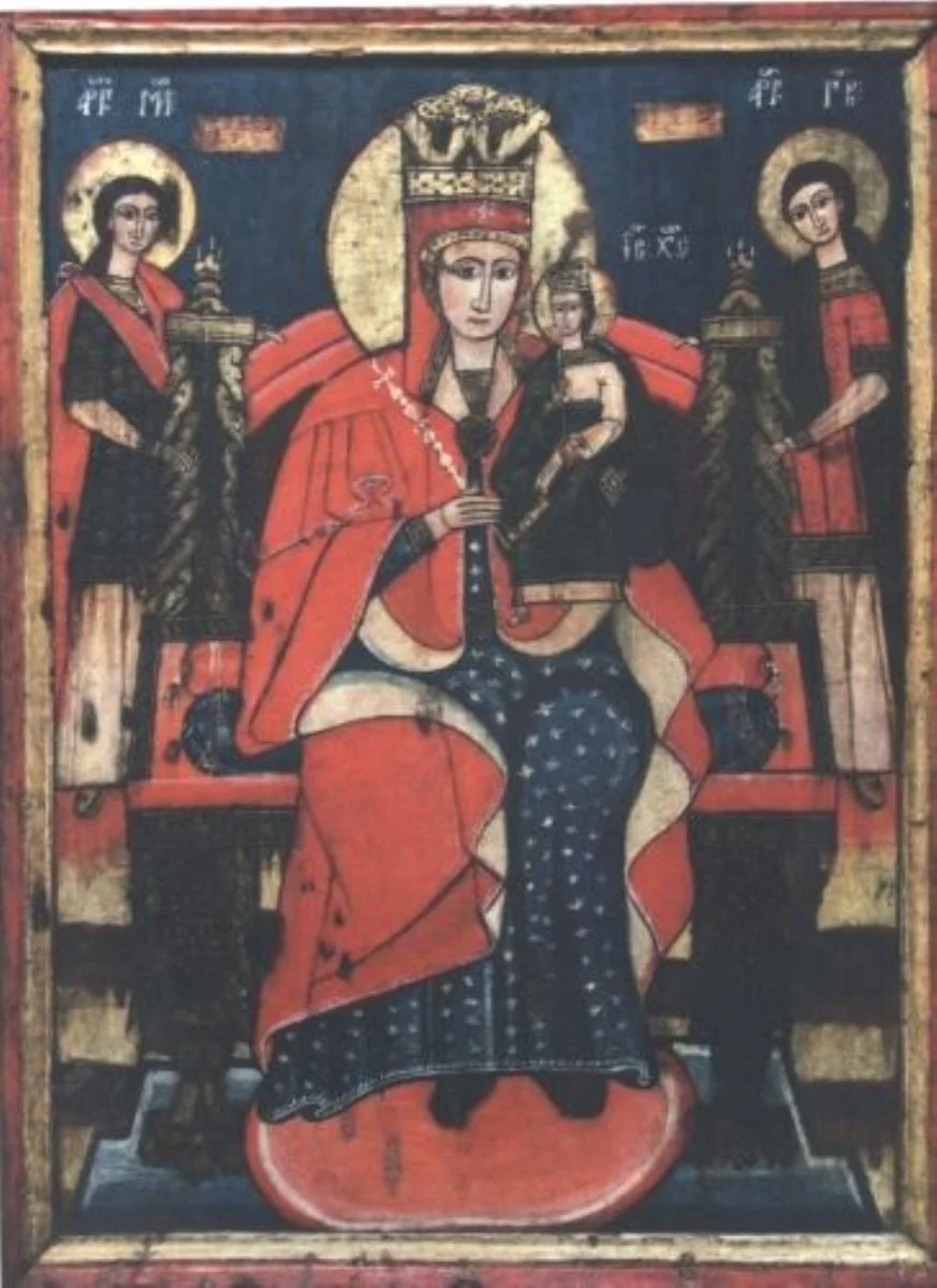 Maica Domnului împărătiță, by Unknown, 1825