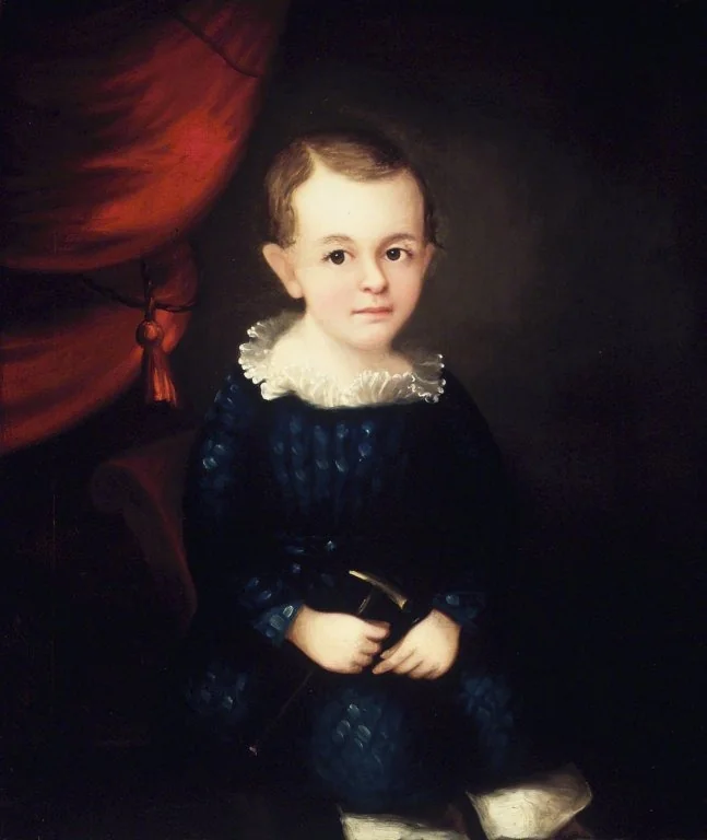 Portrait of a Child of the Harmon Family, by Unknown, oil, 1840
