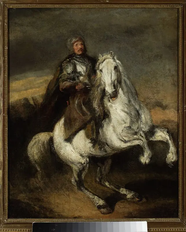 Knight on a grey horse
