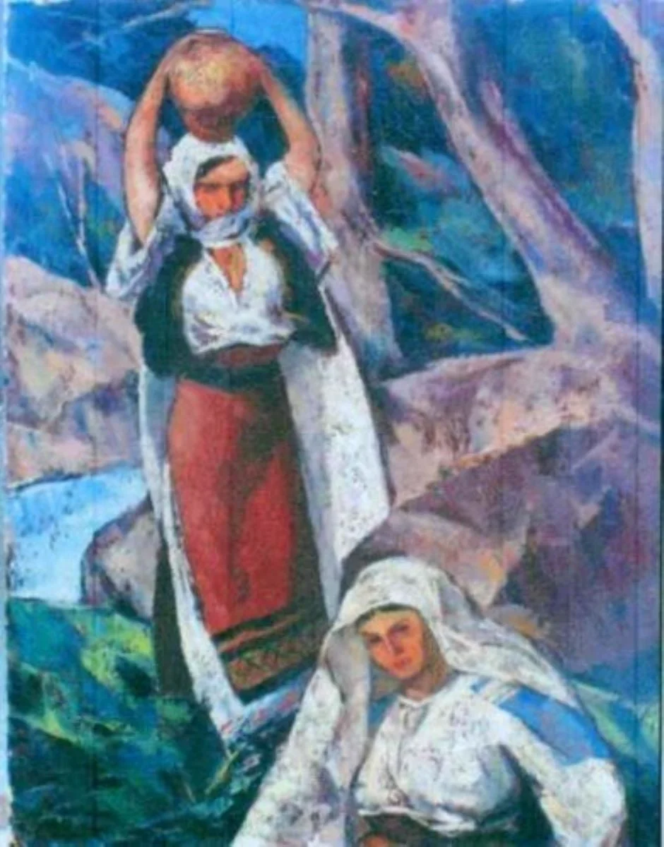 Două țărănci, by Ion Theodorescu-Sion, unspecified, 1923