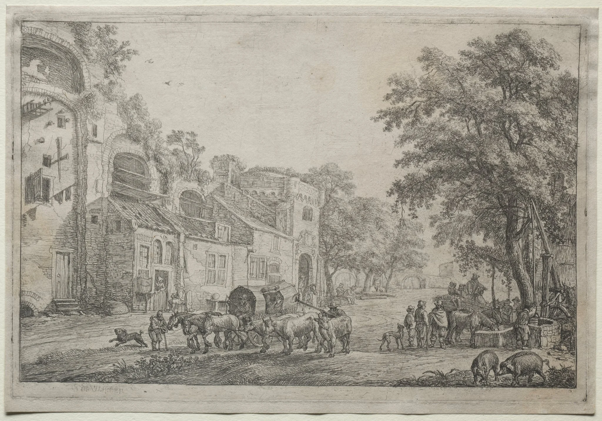 The Approach to a Village, by Simon de Vlieger, 1634