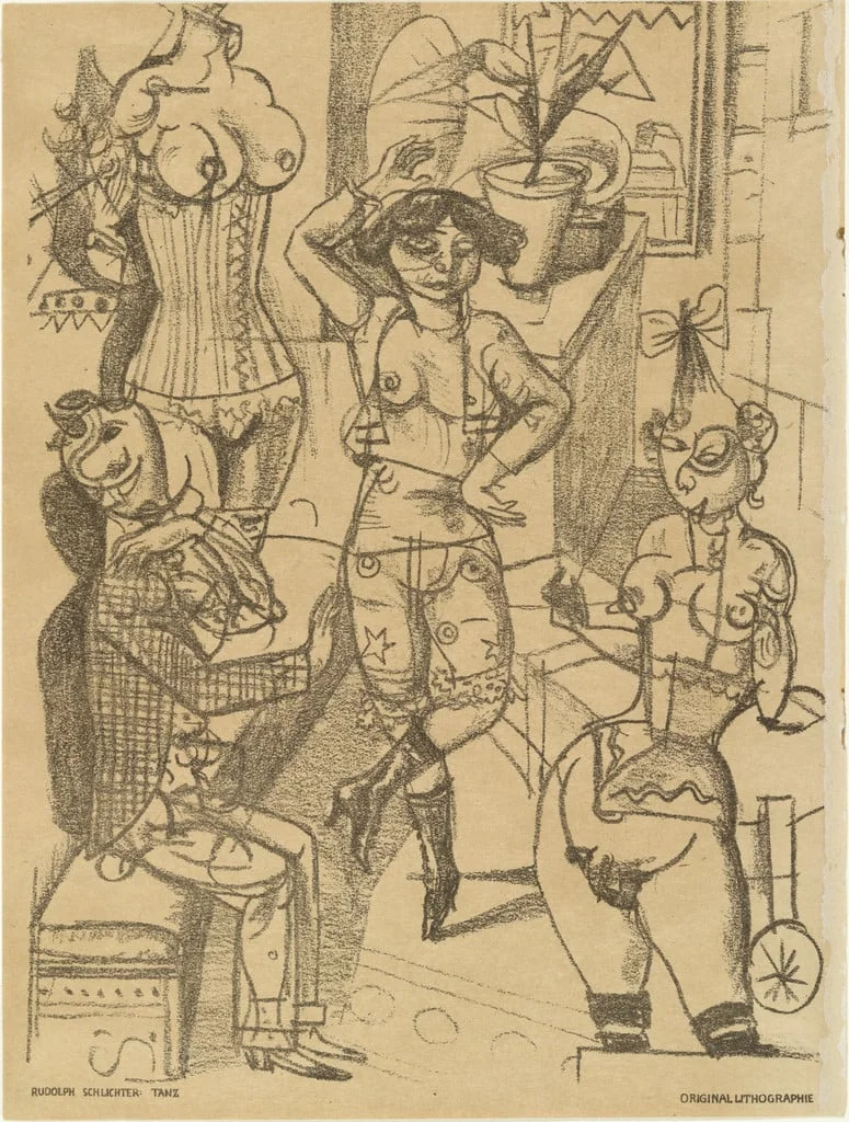 Untitled, by Rudolf Schlichter, ink, 1920