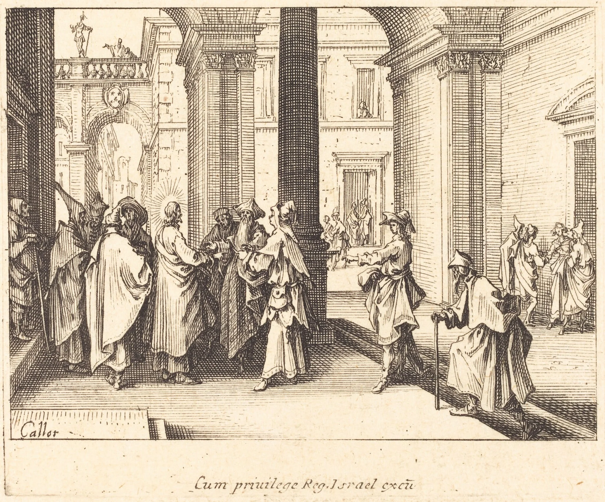 Caesar's Coin, by Jacques Callot, ink, 1635