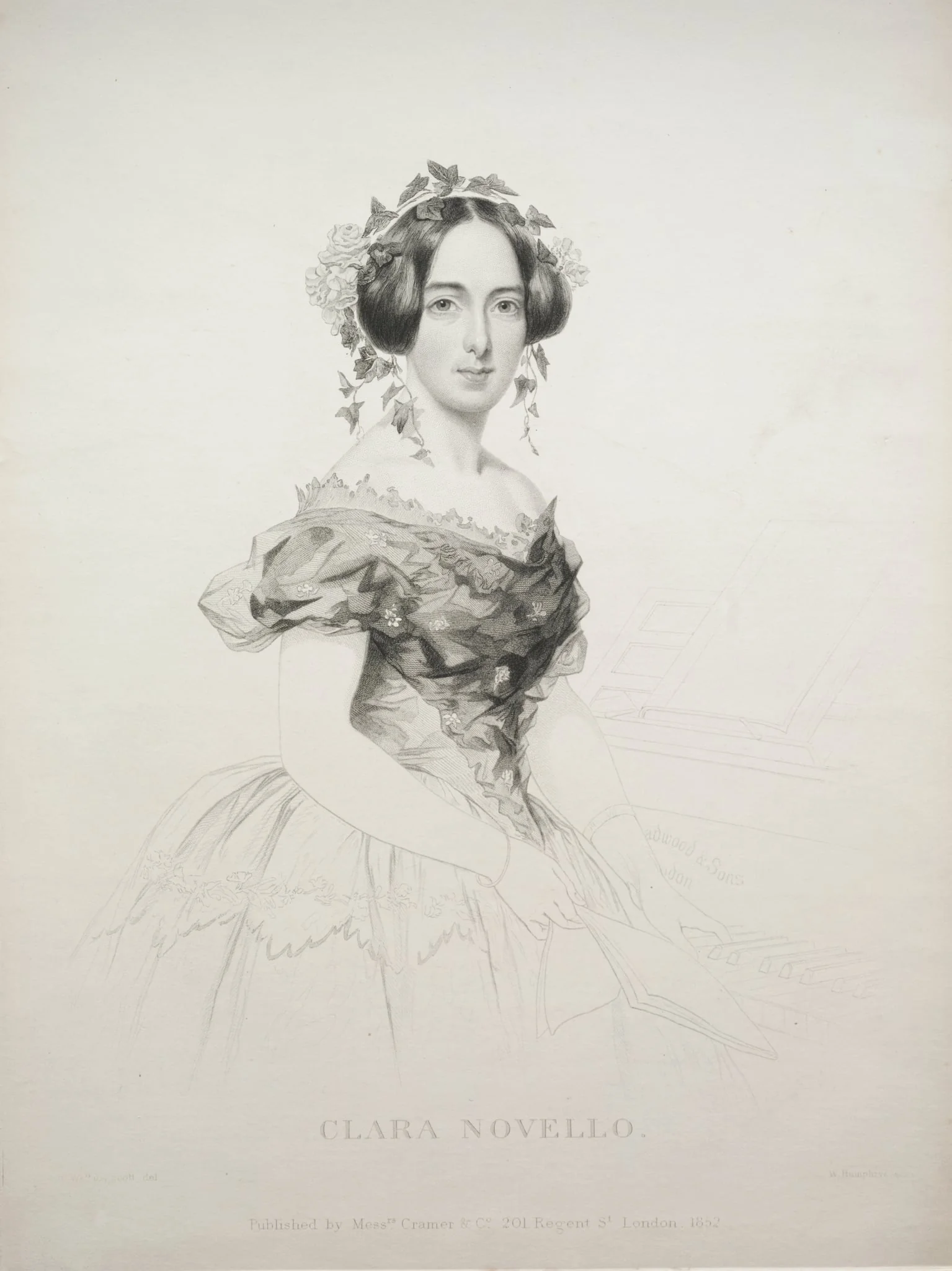 Clara Novello, by William Humphreys, 1852
