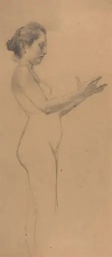 Female Nude with a Platter