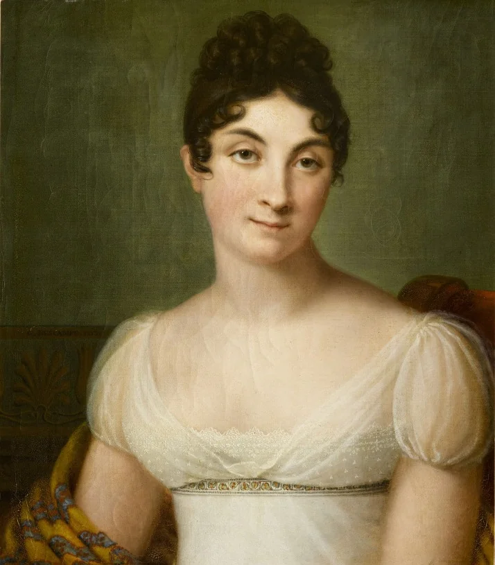 Portrait de Claire Élisabeth de Vergennes, Comtesse de Rémusat, by Guillaume Descamps, oil, 1813
