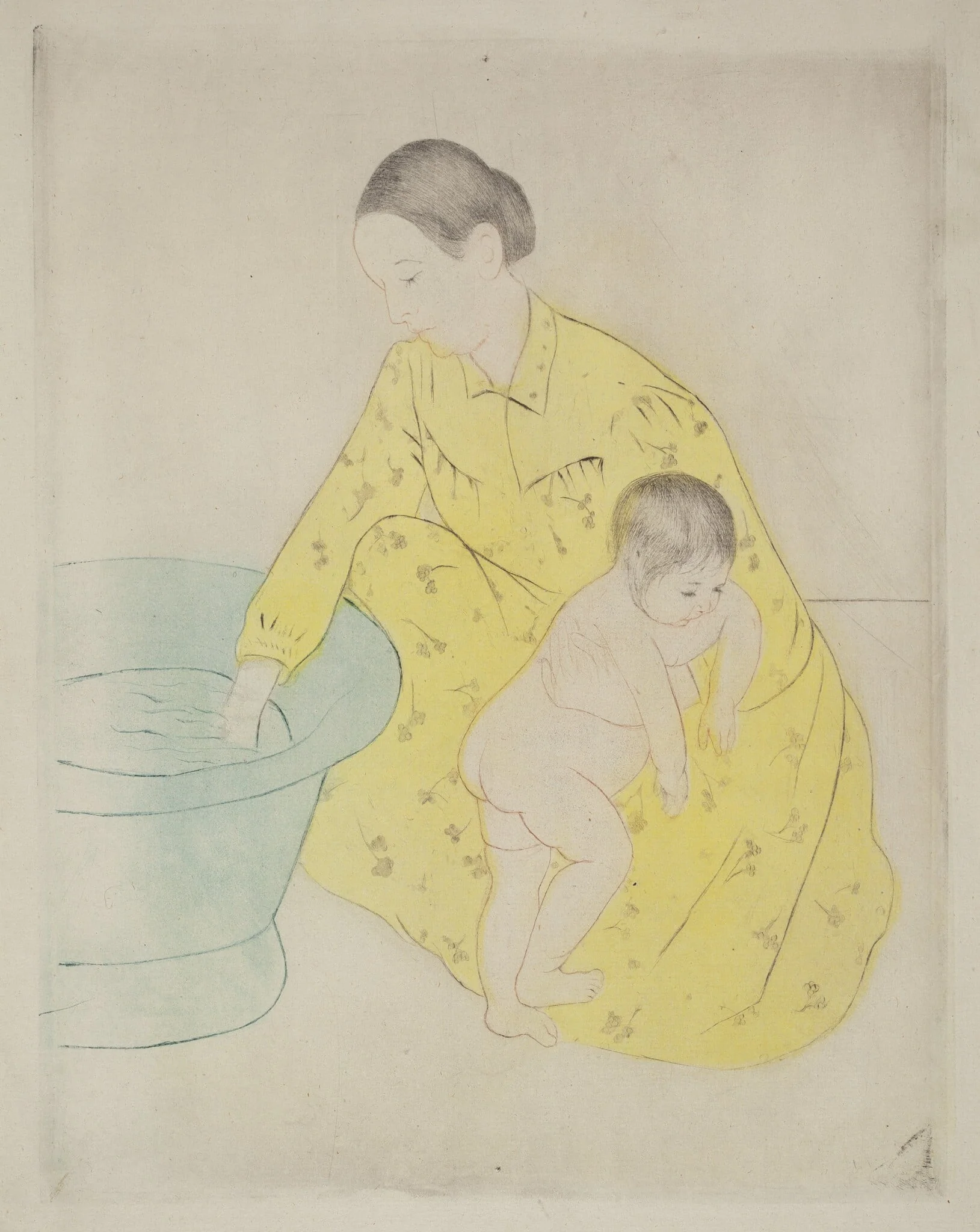 The Bath, by Mary Cassatt, ink, 1890