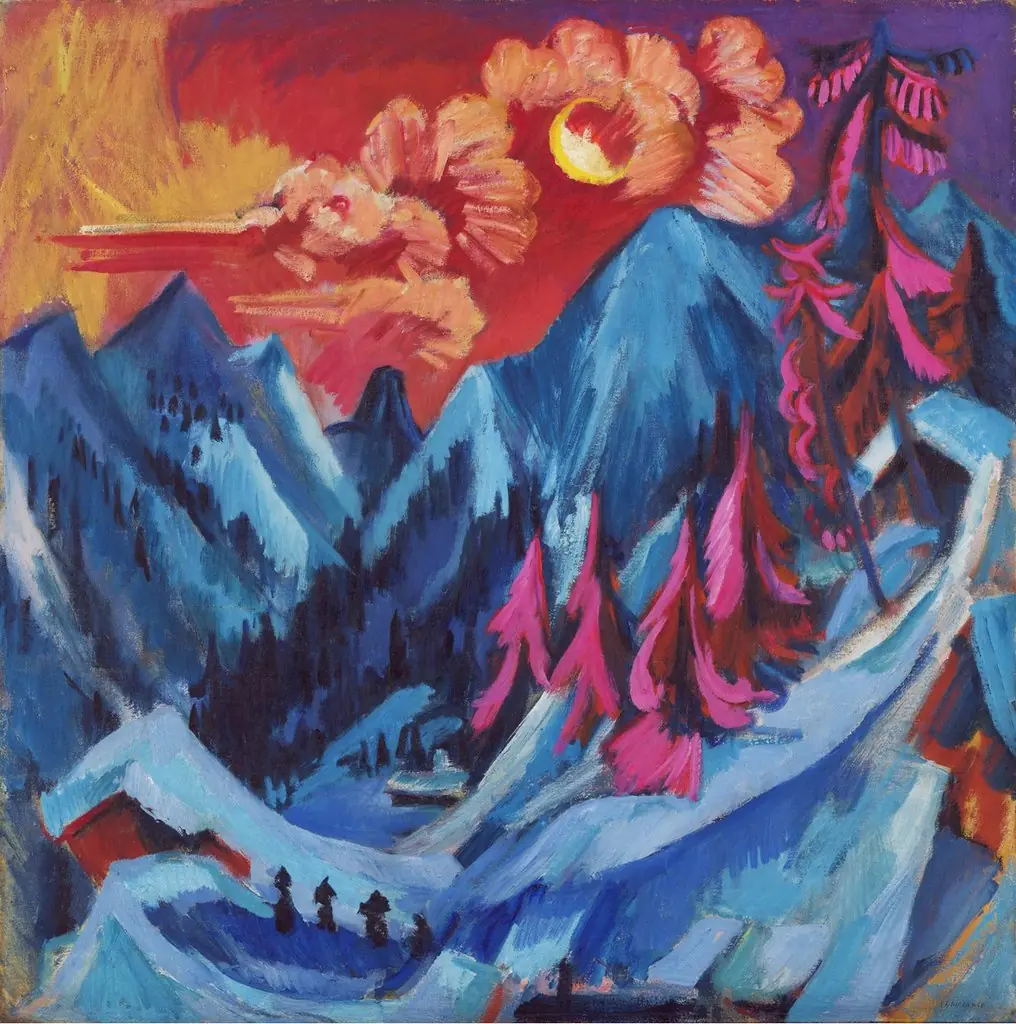 Winter Landscape in Moonlight