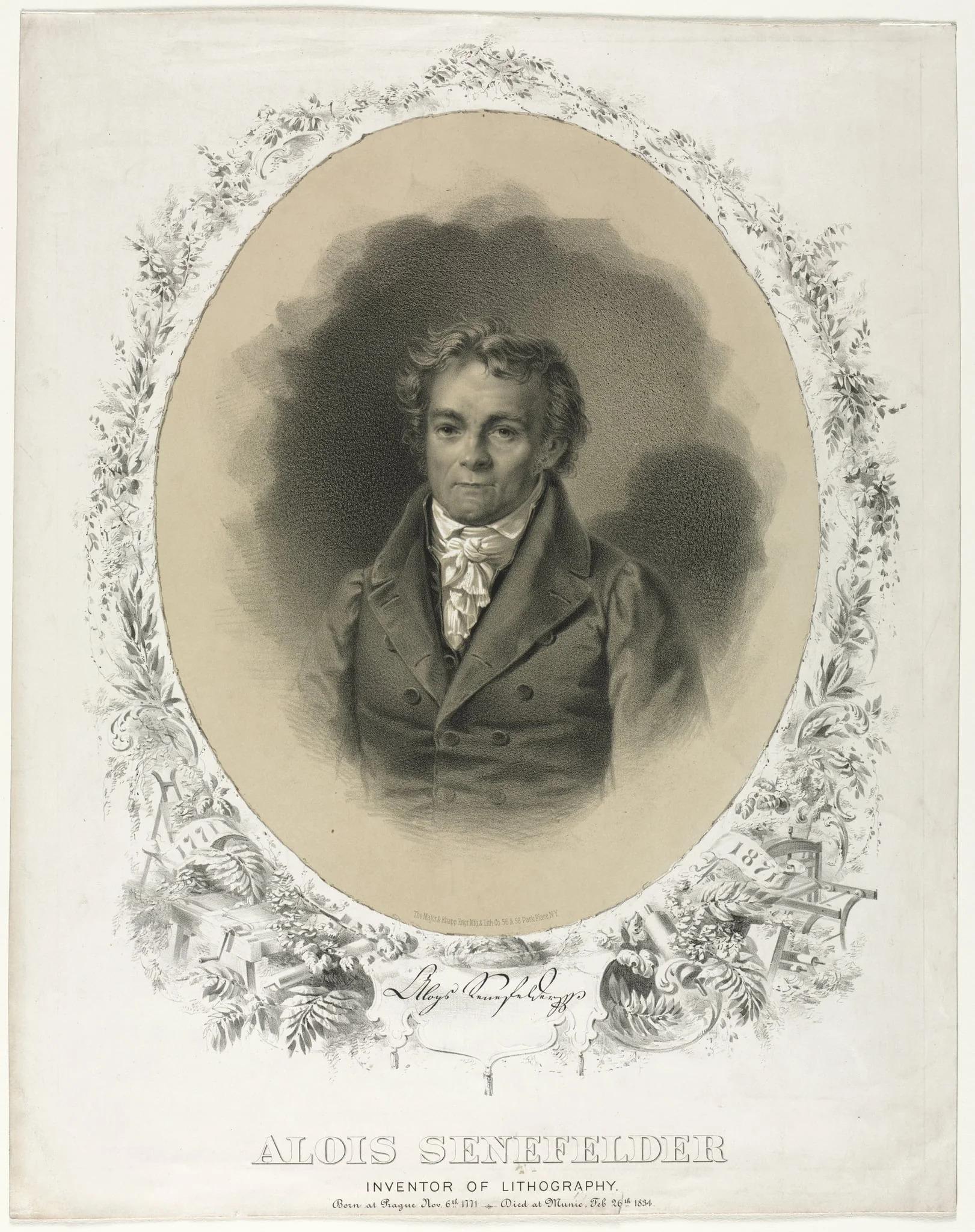 Alois Senefelder, by Joseph F. Knapp, 1871