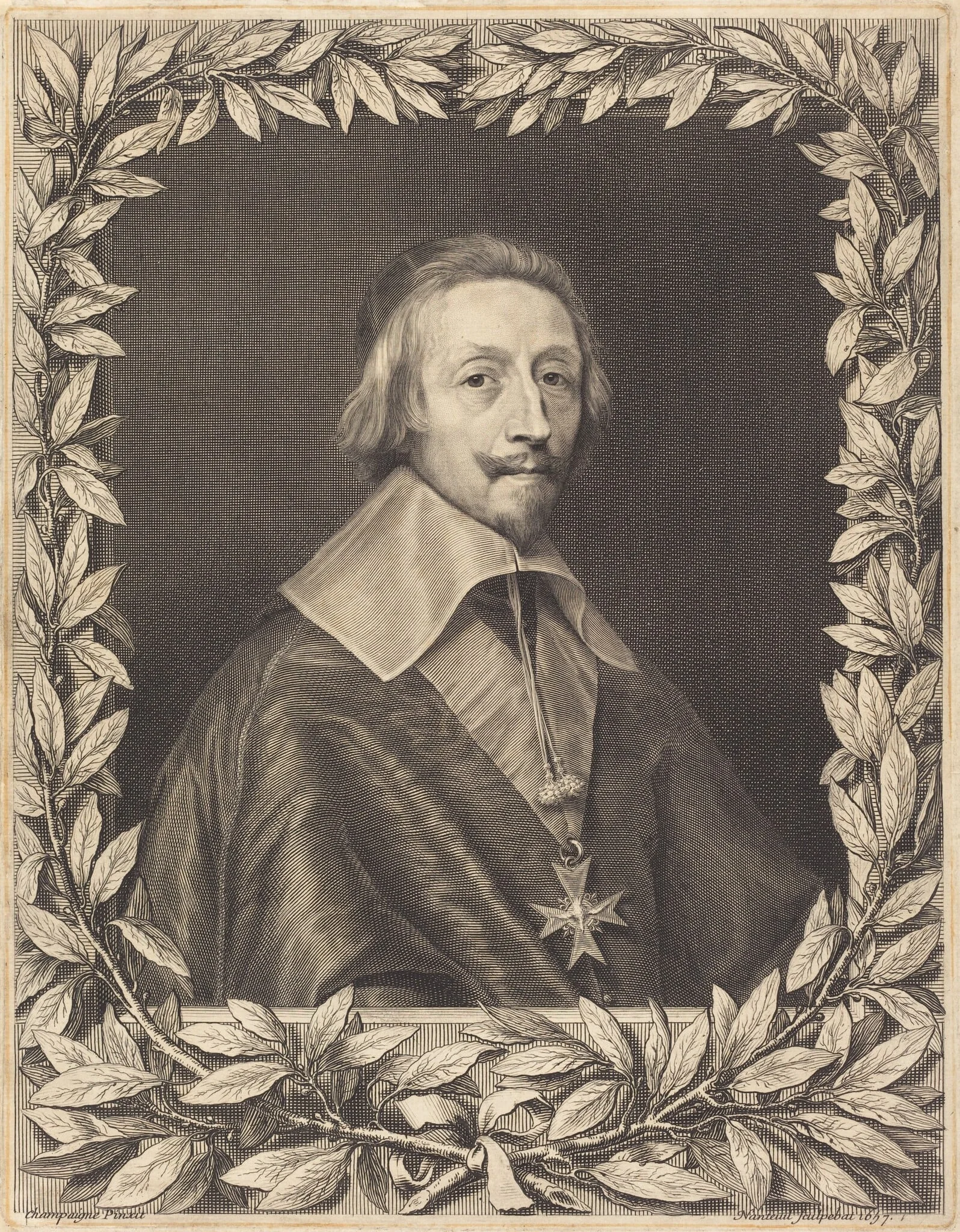 Cardinal Richelieu, by Robert Nanteuil, ink, 1657