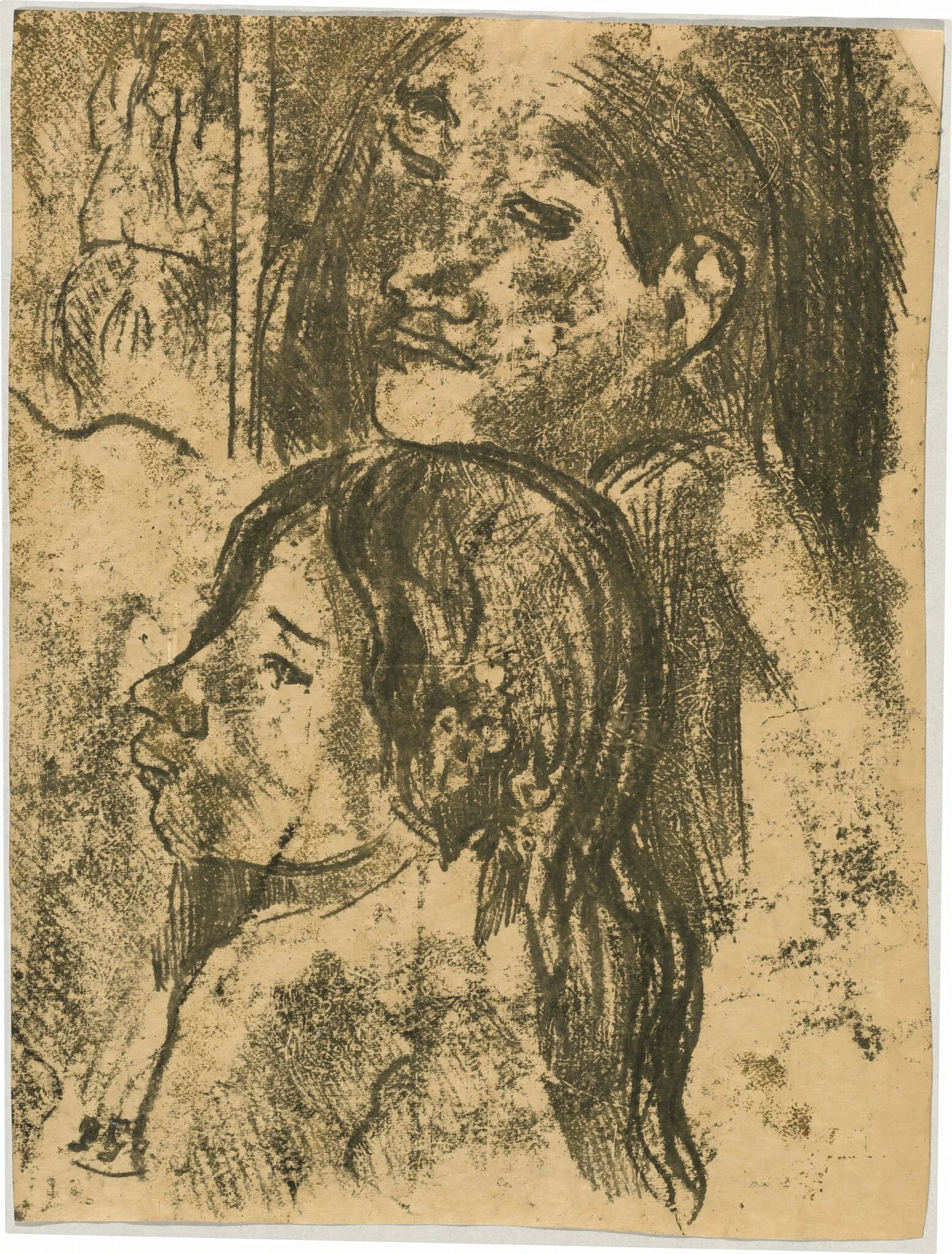 Two Marquesans [recto], by Paul Gauguin, 1902
