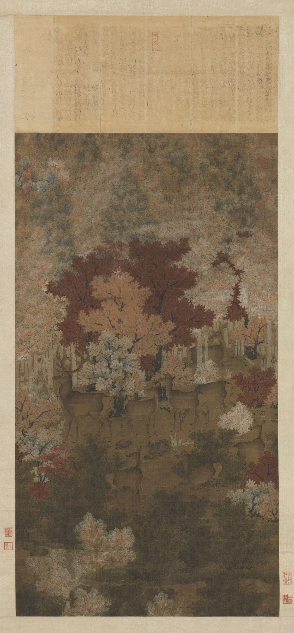 Herd of Deer in a Maple Grove, by Unknown, unspecified