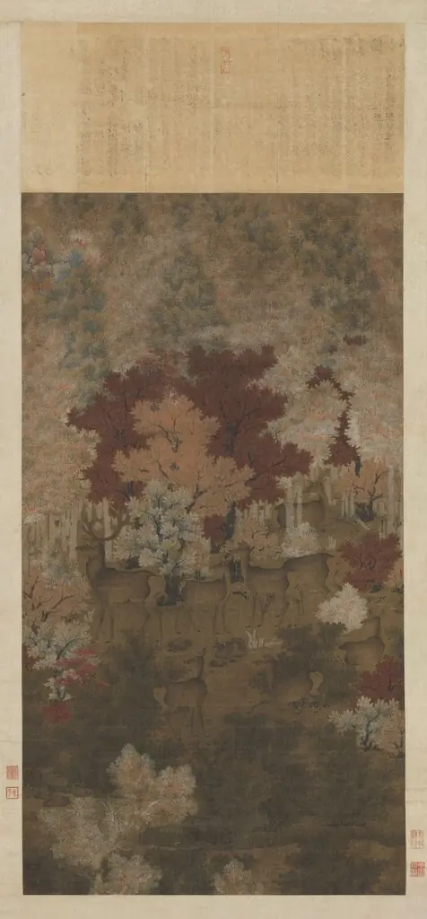 Herd of Deer in a Maple Grove