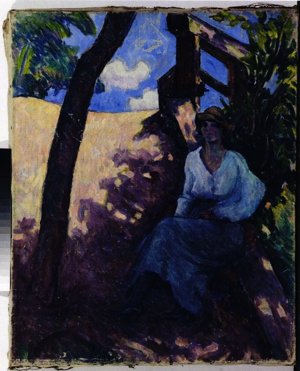 Femeie în peisaj, by Camil Ressu, 1945