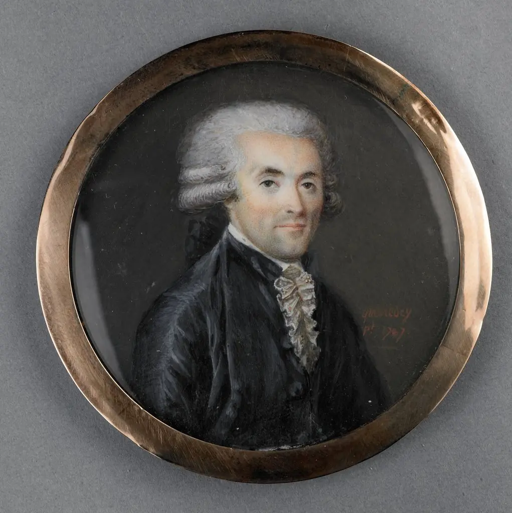 Portrait of a man on ivory